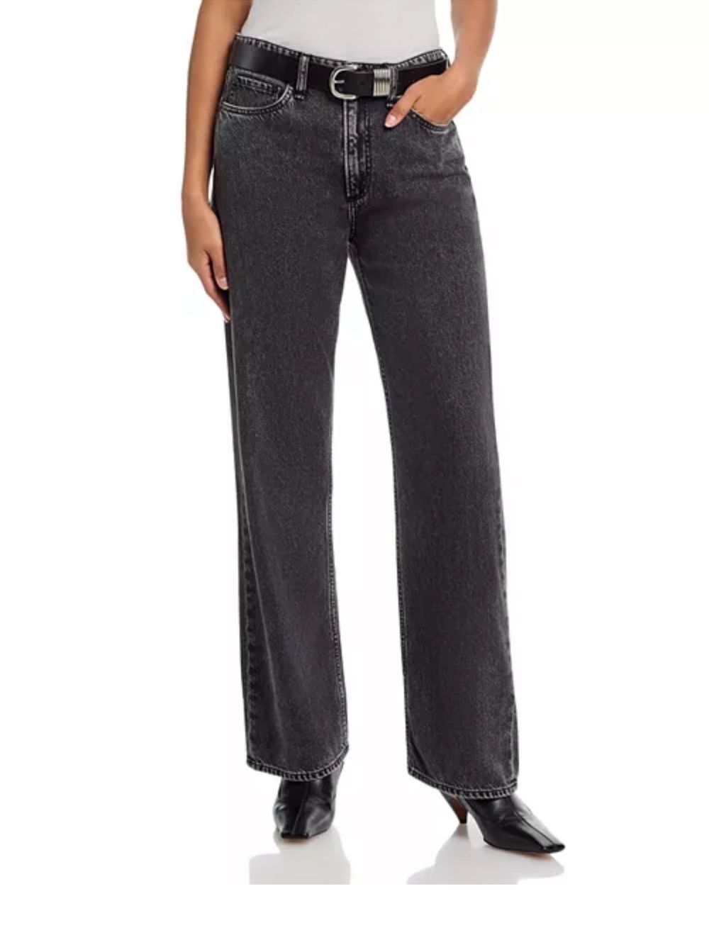 Rag & Bone Logan Mid Rise Wide Leg Jeans